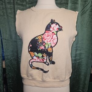 Pepaloves Cat Sleeveless Sweatshirt